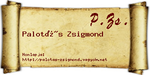 Palotás Zsigmond névjegykártya